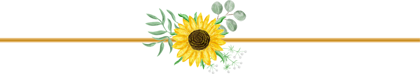 Watercolor sunflower bouquet
